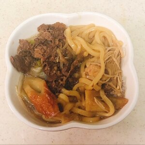 節約♪残り汁でうどんすき